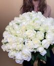 Букет из белой розы (Россия) - 21 роза - купить цветы и аксессуары в интернет-магазине Дом цветов