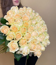Букет из белой персиковой розы ( Россия )  - купить цветы и аксессуары в интернет-магазине Дом цветов