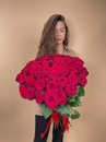 Букет из красной розы (Россия) - купить цветы и аксессуары в интернет-магазине Дом цветов