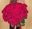 Букет из красной розы (Россия) - купить цветы и аксессуары в интернет-магазине Дом цветов