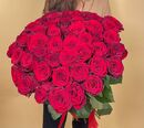 Букет из красной розы (Россия) - 21 роза - купить цветы и аксессуары в интернет-магазине Дом цветов